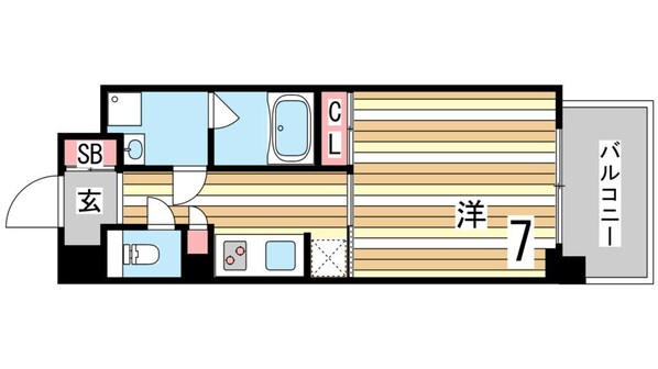 元町駅 徒歩8分 4階の物件間取画像